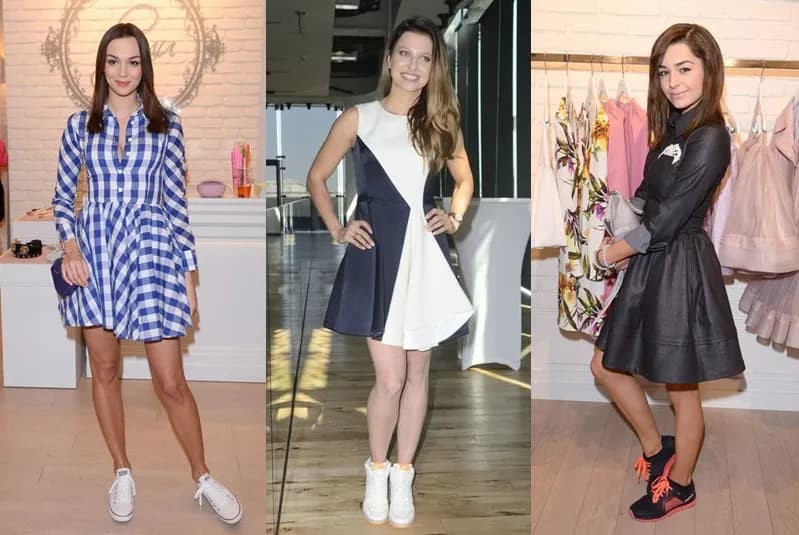 Sportowe buty do sukienki: modne stylizacje, które zachwyca każdego